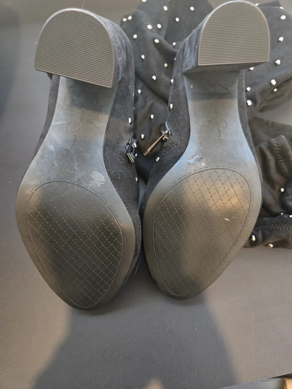 NEW Jessica Simpson Bressy Studded Boots Black Suede Size 6 – Never Worn